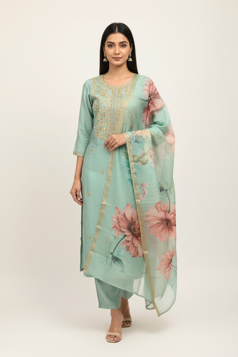 Pastel color Kurti set- Size 42