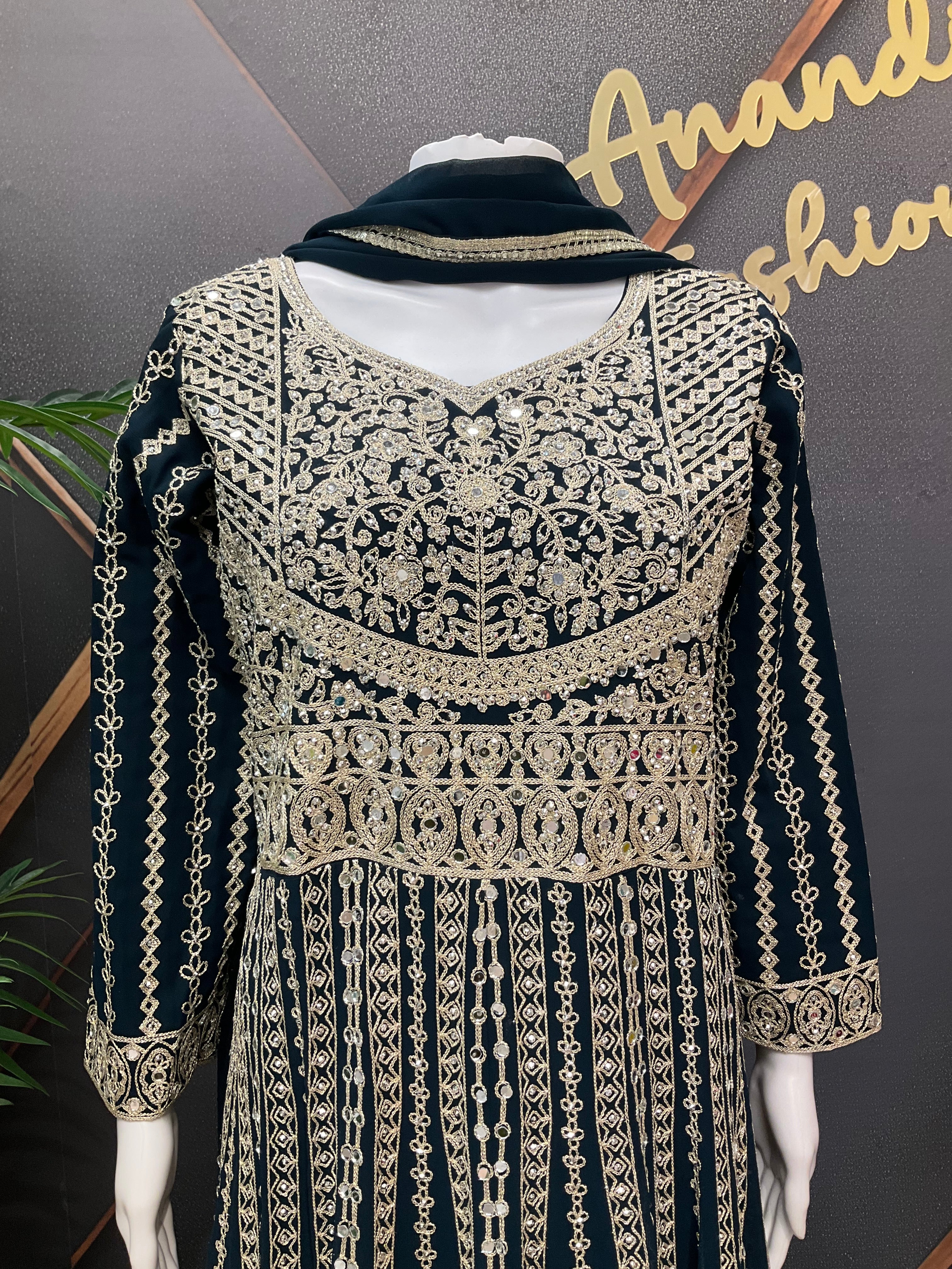 Heavy Party wear Georgette Long Dress