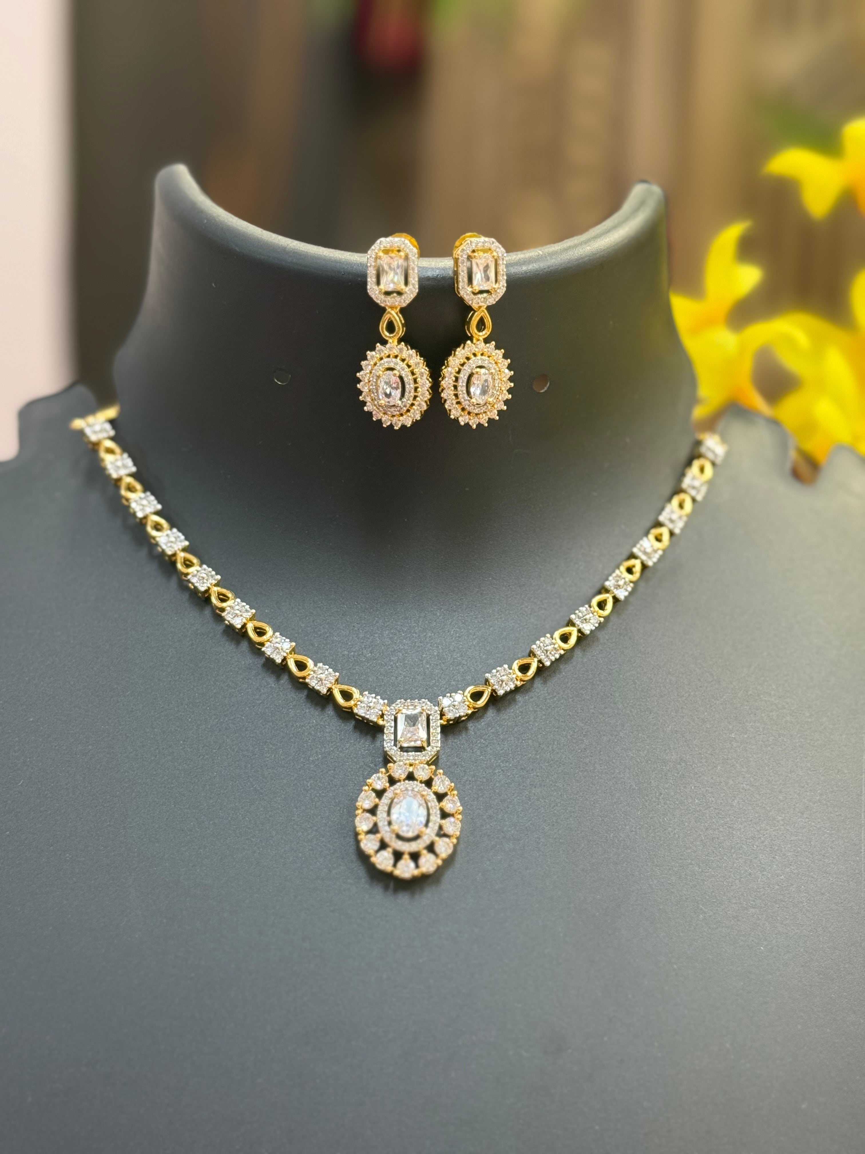 White AD Necklace Set