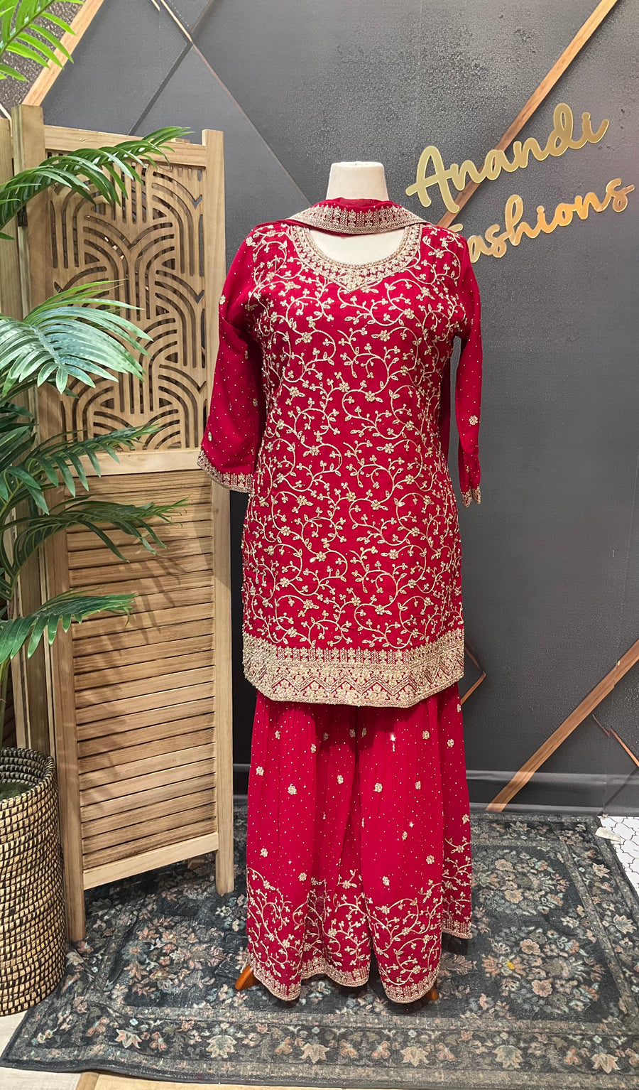 Party Wear Pink Sharara set