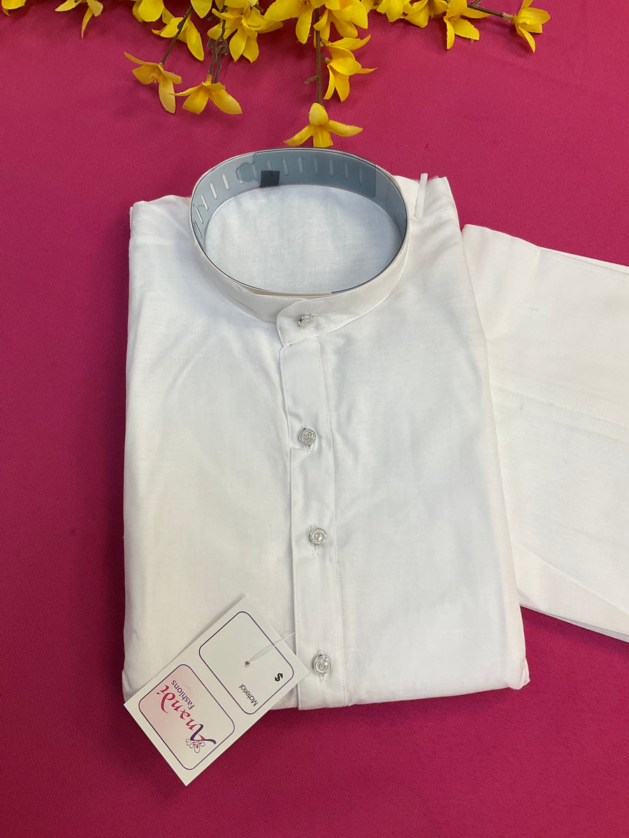 Mens white Pure Cotton kurta sets