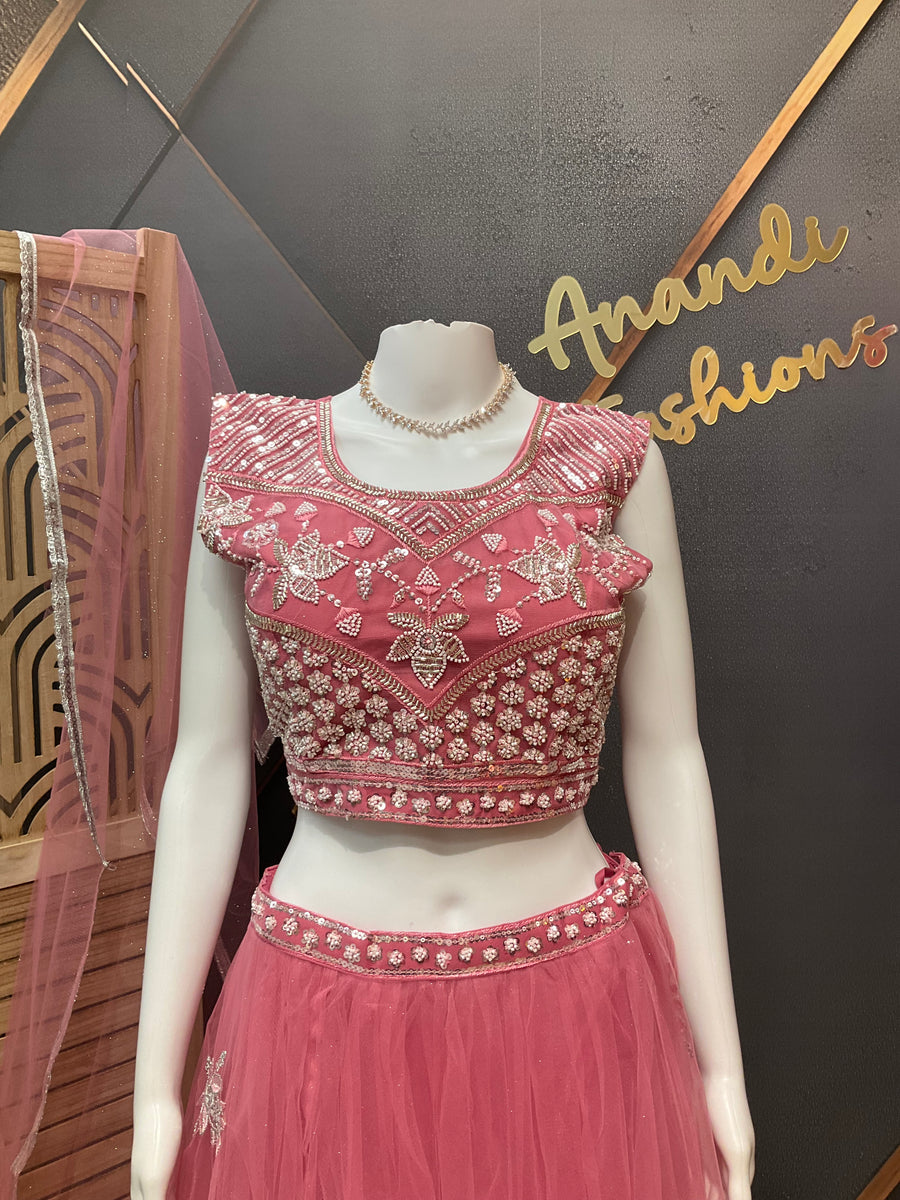 Women’s Light pink Party Wear Lehanga set
