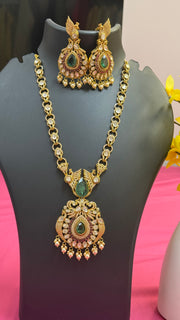 CZ Kundan Necklace Set