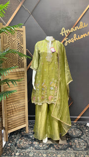 Women’s Green Party Wear Palazzo set