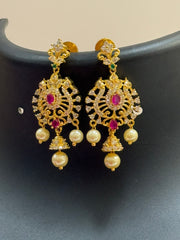 Micro Gold Polish Chandbali Earrings