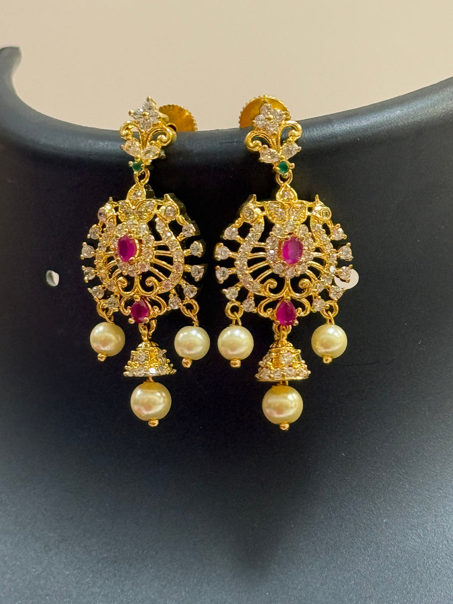Micro Gold Polish Chandbali Earrings