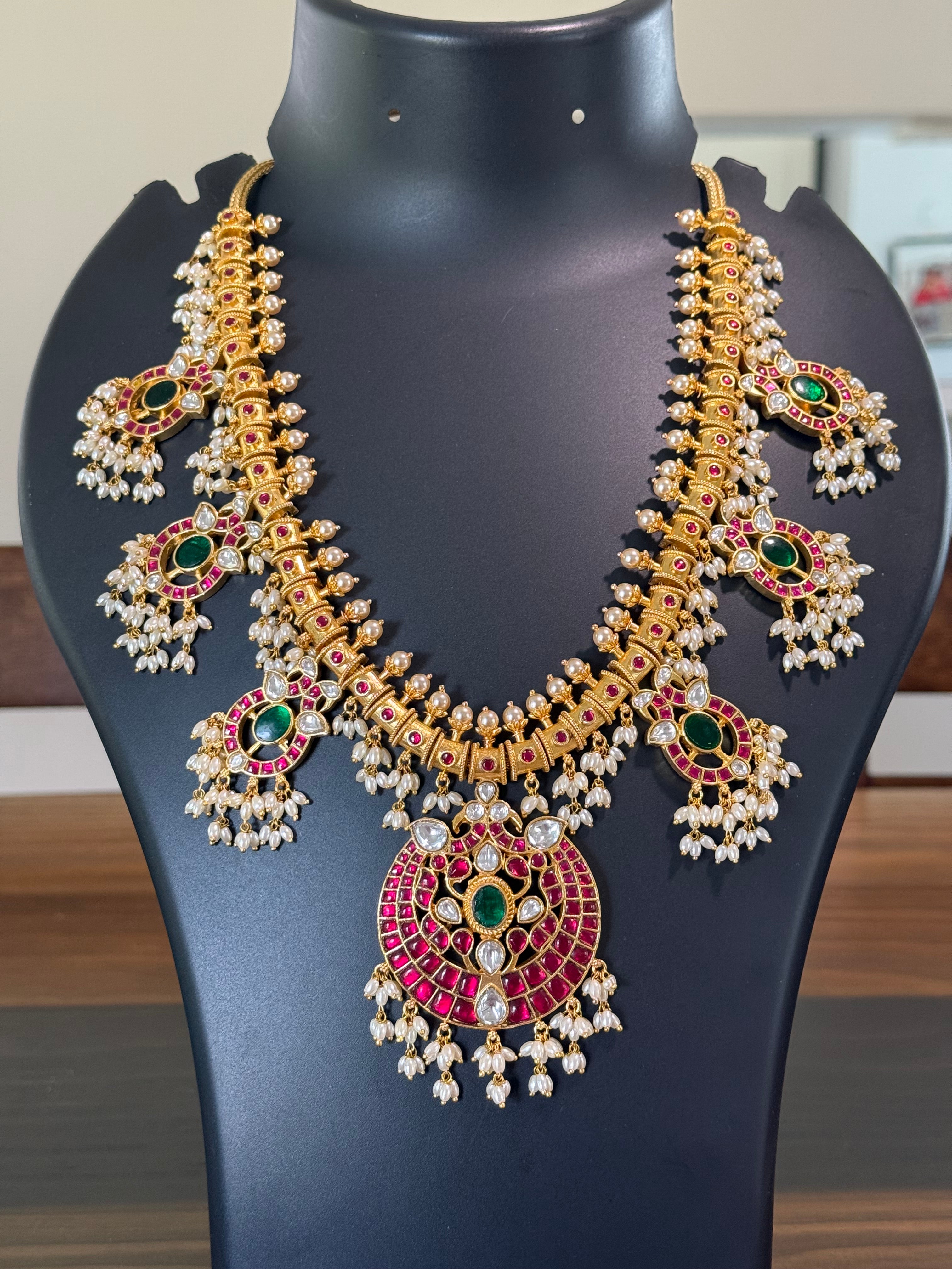 Premium Collections Heavy Jadau Kundan Long Necklace set