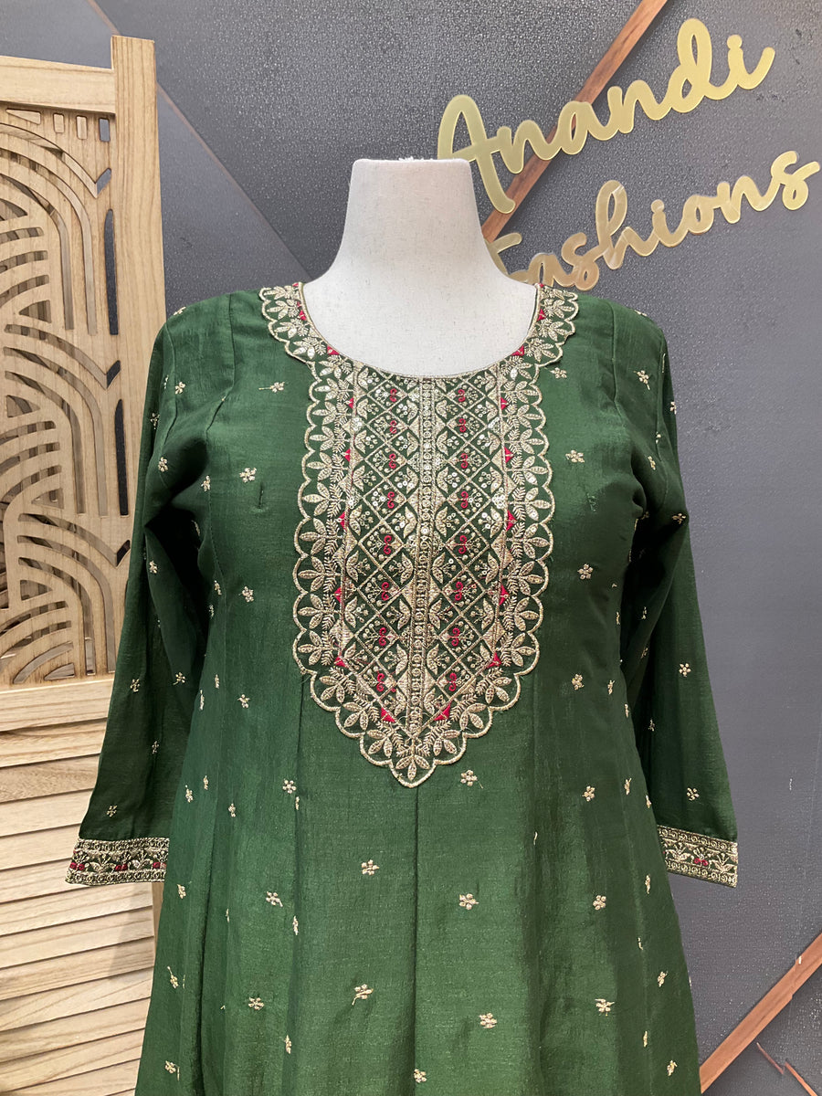 Size 44- Anarkali Party Wear Kurti Set