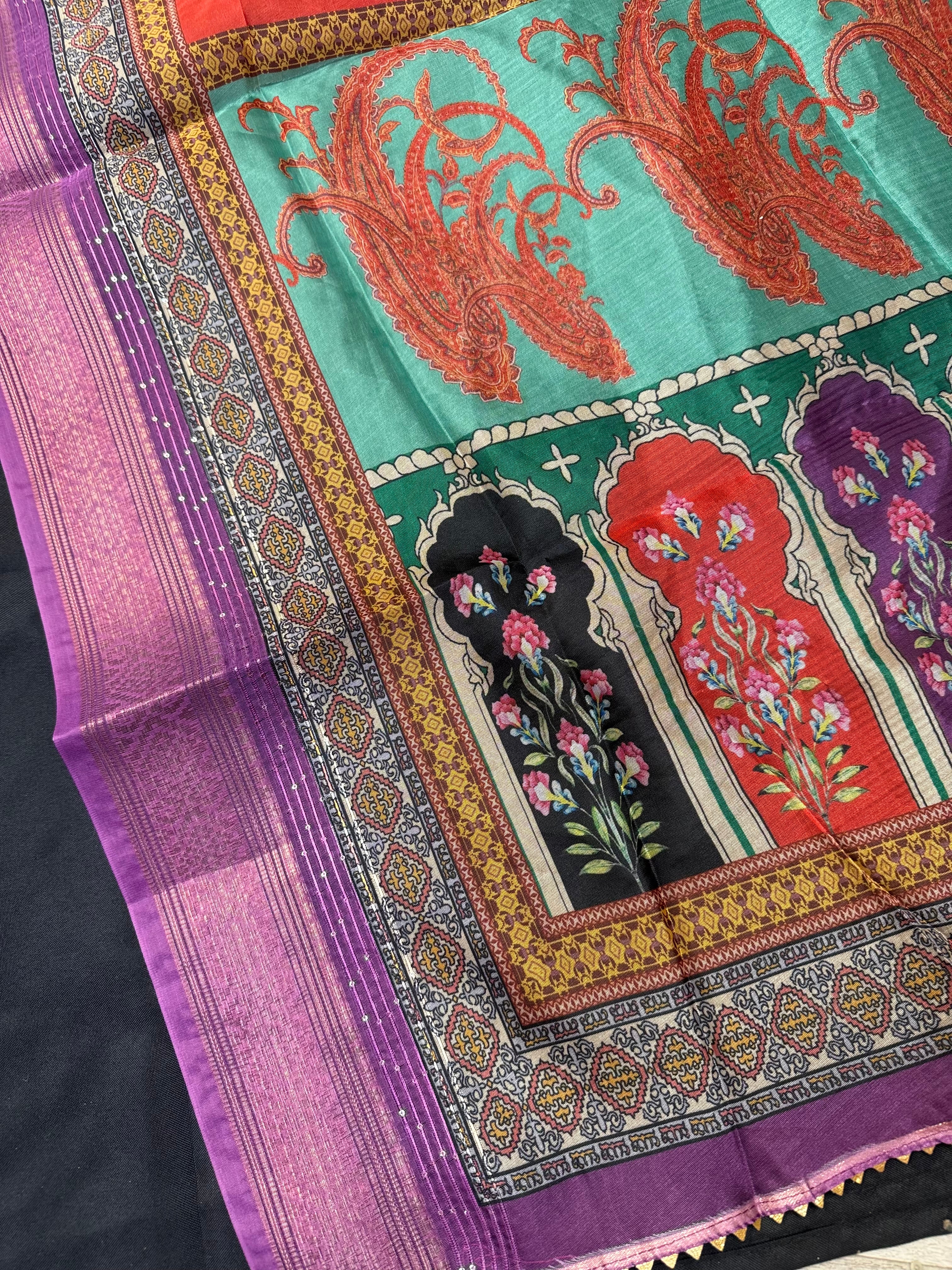 Multicolor Digital Print Organza Dupatta