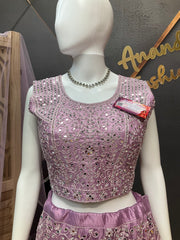 Heavy Work Lavender Lehenga set