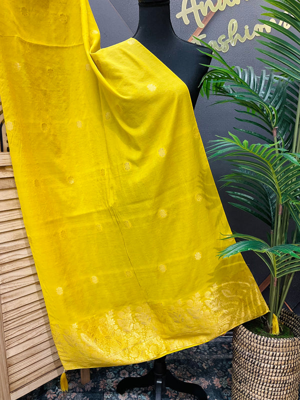 Yellow Benaras Dupatta