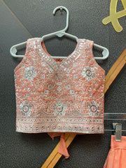 Toddler Peach lehanga set