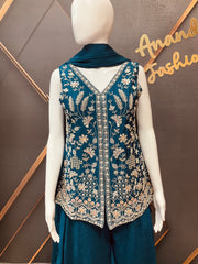 Blue Party Wear Palazzo set