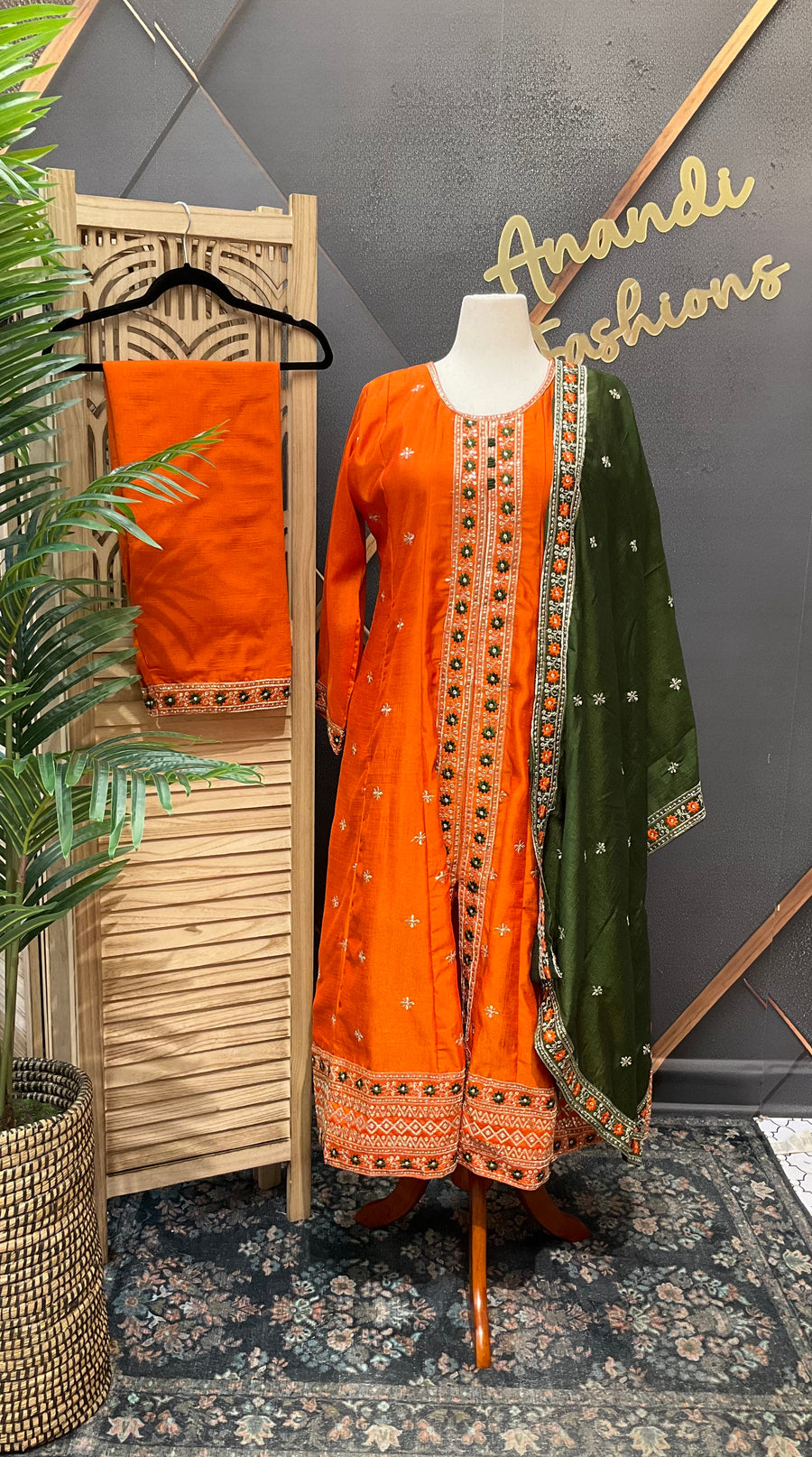Plus Size Anarkali Kurti Set