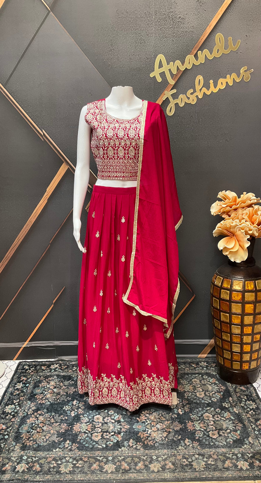 Teenage Girls Red Lehenga set