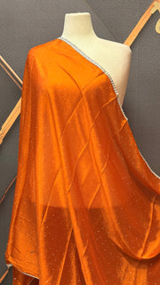 Satin Silk Dupattas with Silver Border