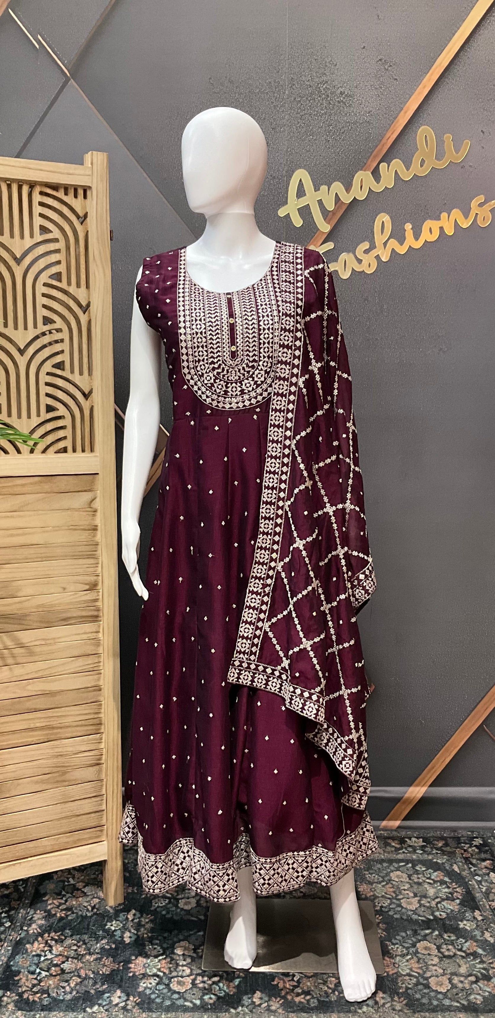 Party Wear Long Dress with Dupatta