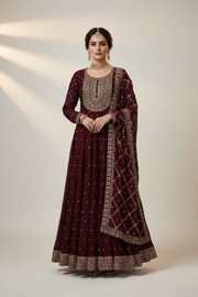 Party Wear Long Dress with Dupatta