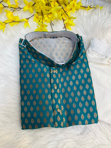 Peacock Blue Mens wear kurta sets