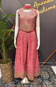 Pink-Teenage Girls Indo Western set