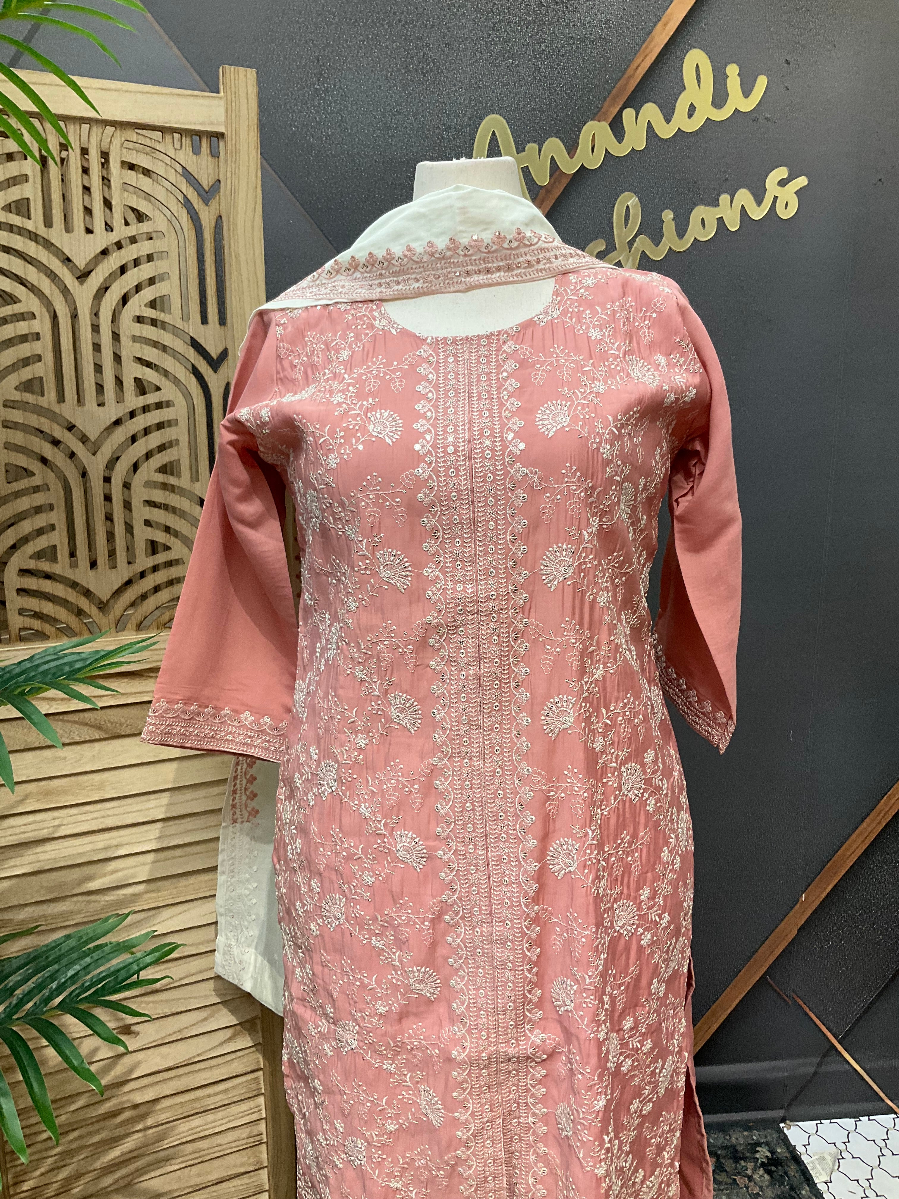 Party Wear Embroidery Work Kurti sets