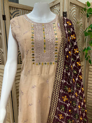 Long Kurti/Dress with Fancy Dupatta
