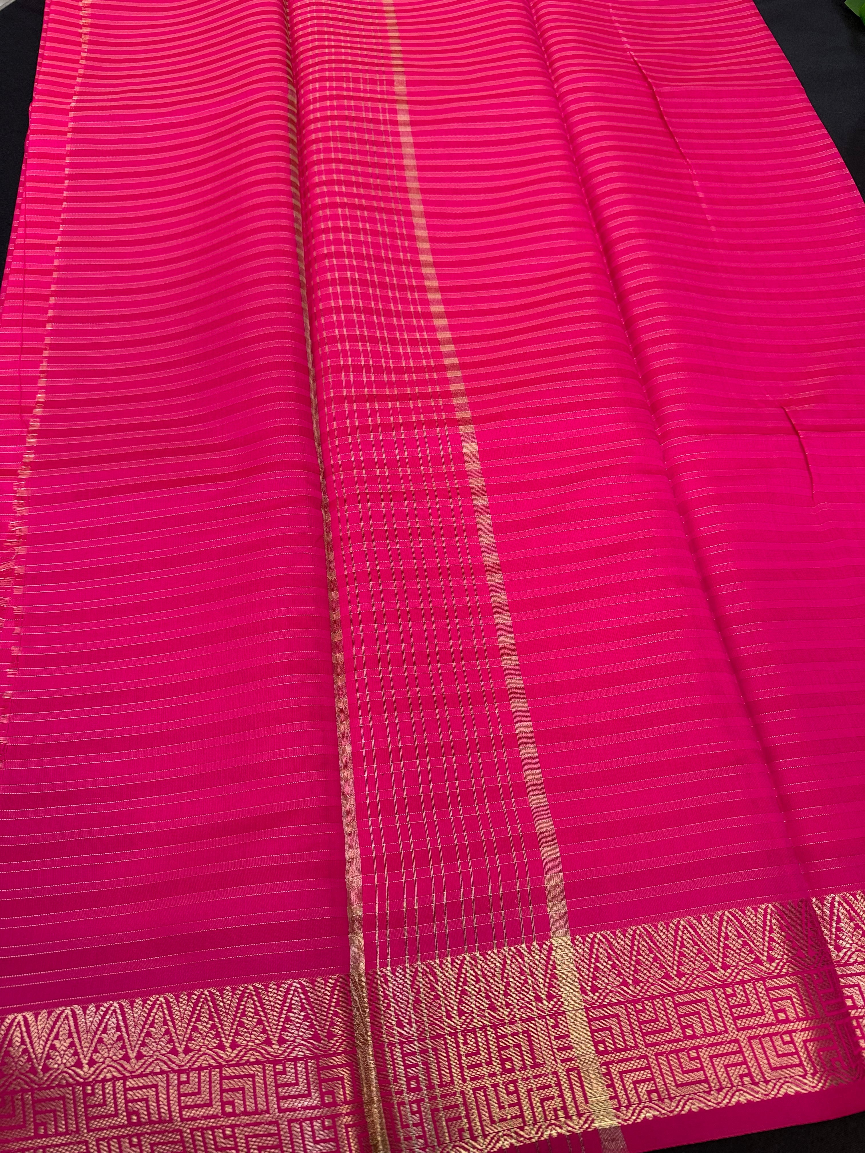 Hot pink- Soft Silk Saree
