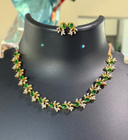 CZ Emerald Necklace set