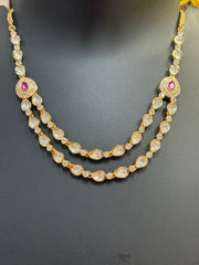2 Line Kundan Necklace set