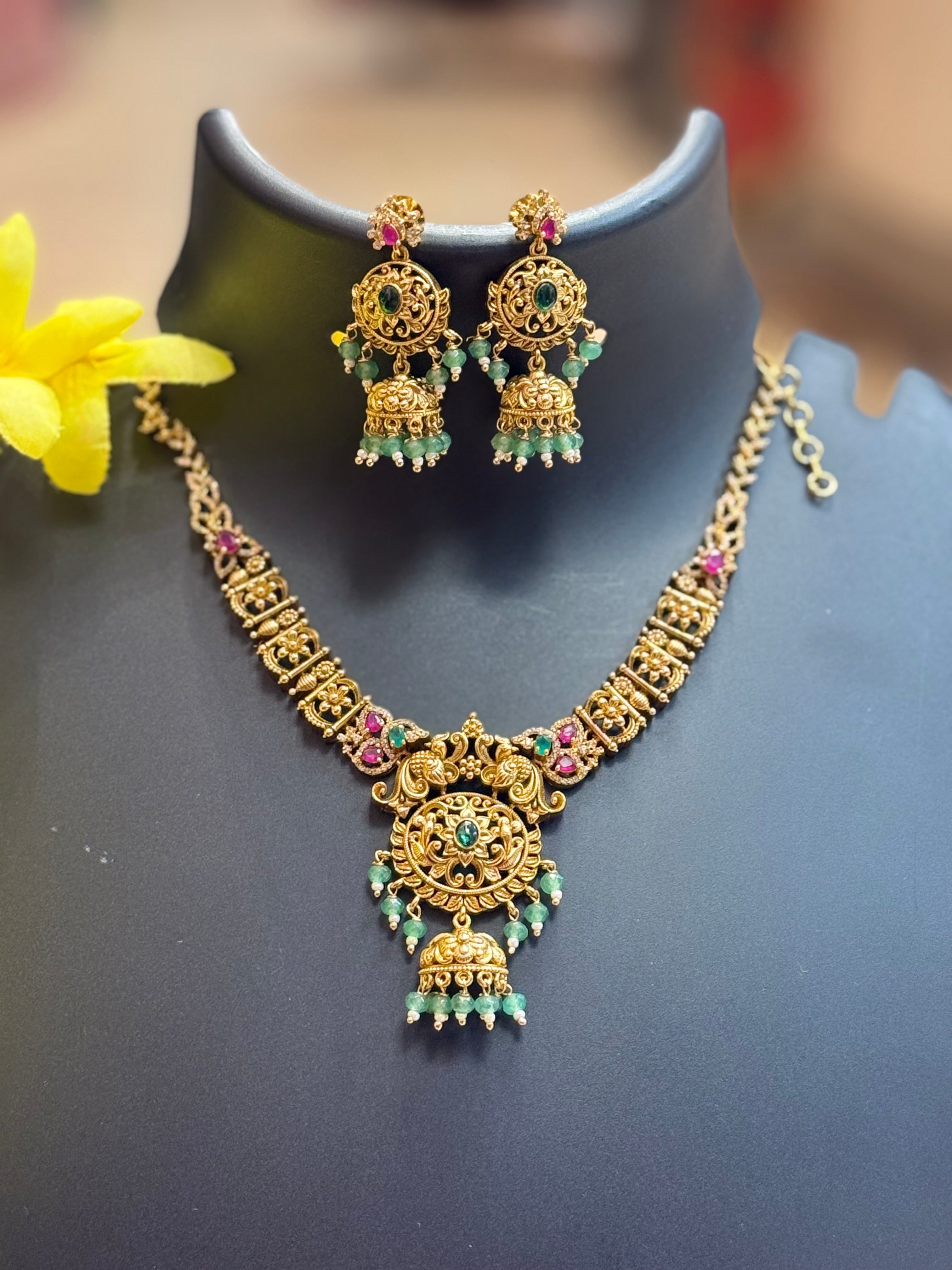 MattFinish Party Wear Necklace set