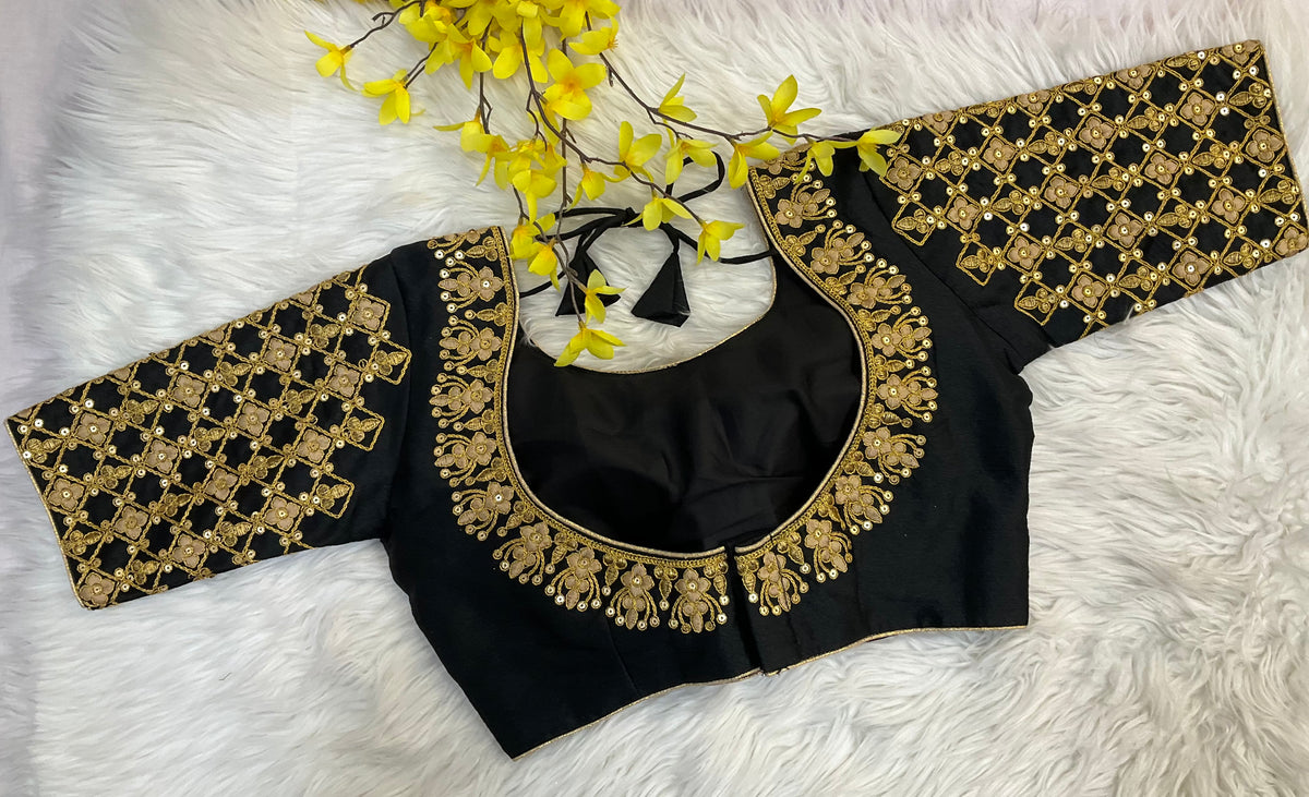 Size 38- Black Work Blouse