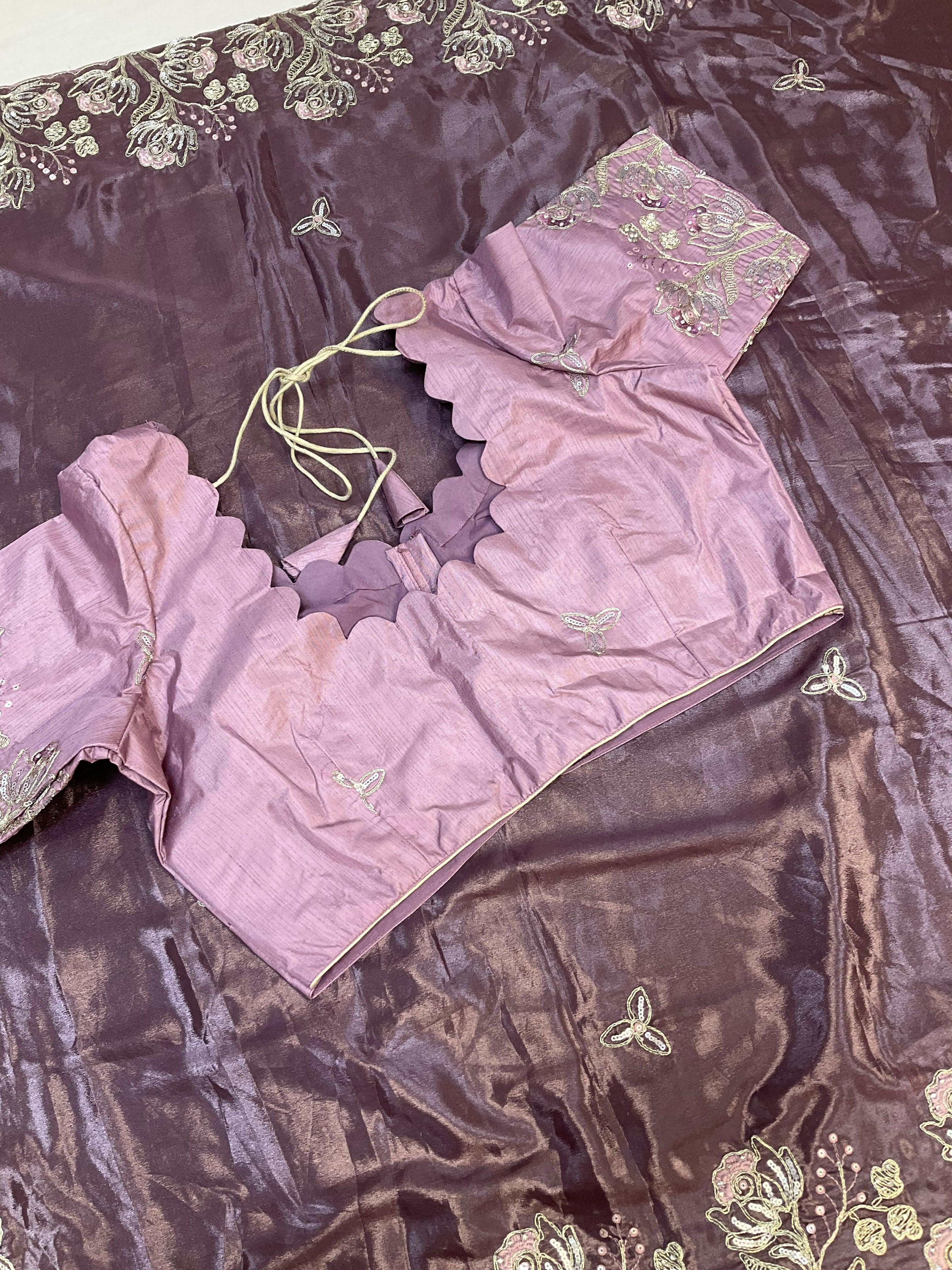 Party wear saree blouse size 40(fits upto 44)