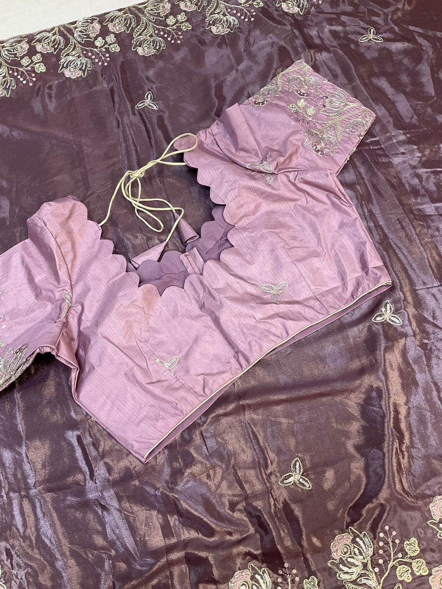 Party wear saree blouse size 40(fits upto 44)