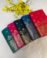 Silk Saree with Meenakari Weaving