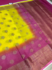 Dual color Butter crape saree
