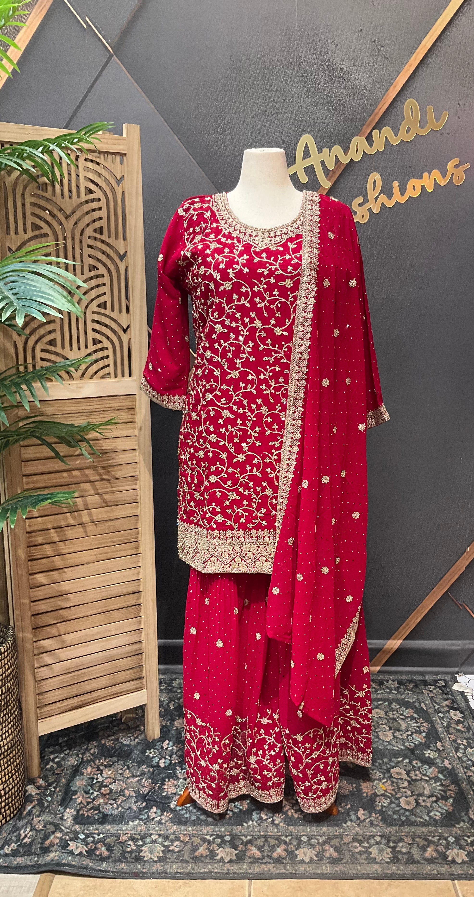 Party Wear Pink Sharara set