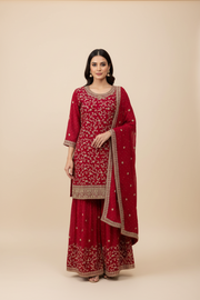 Party Wear Pink Sharara set