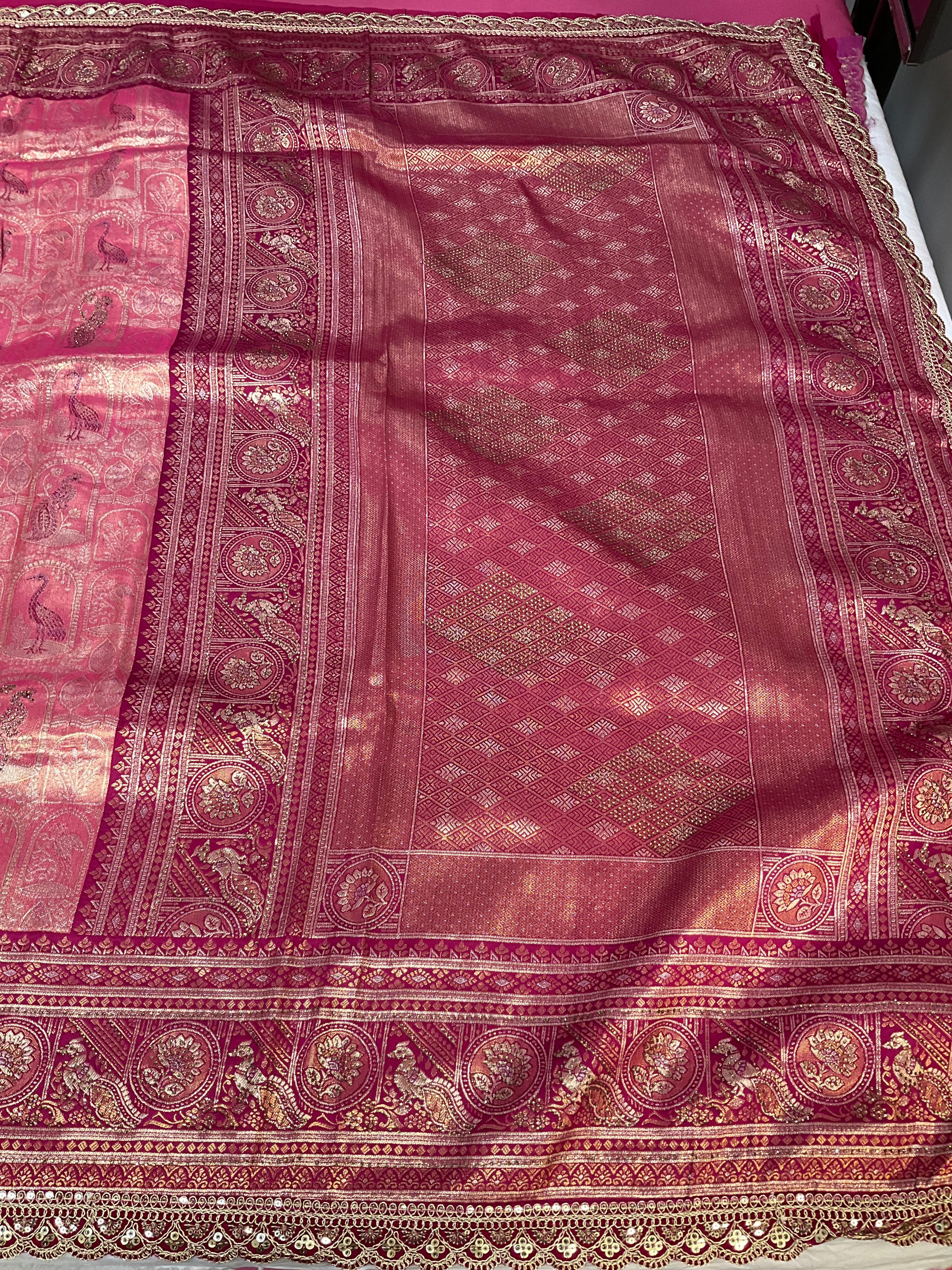 Pink Silk Saree