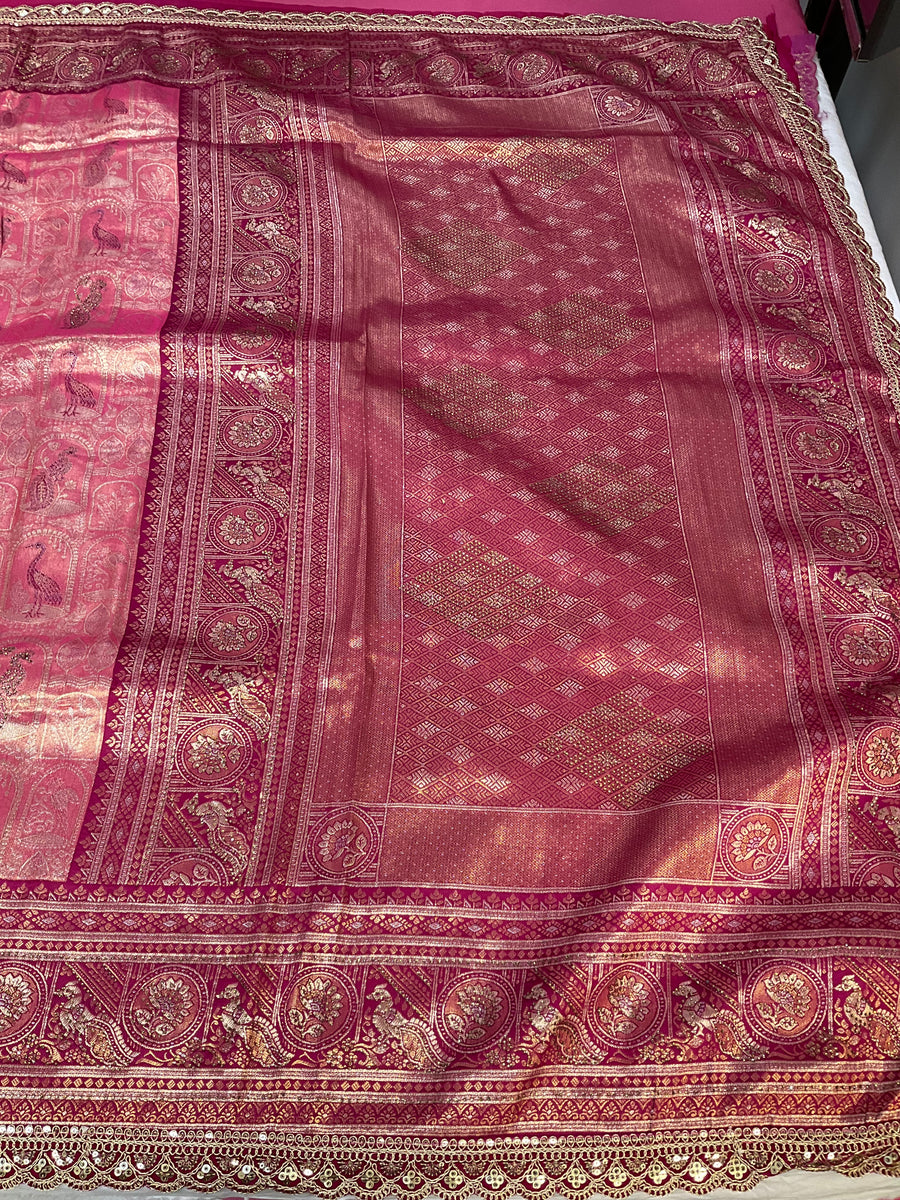 Pink Silk Saree