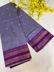 Semi Silk Lavender Color Saree