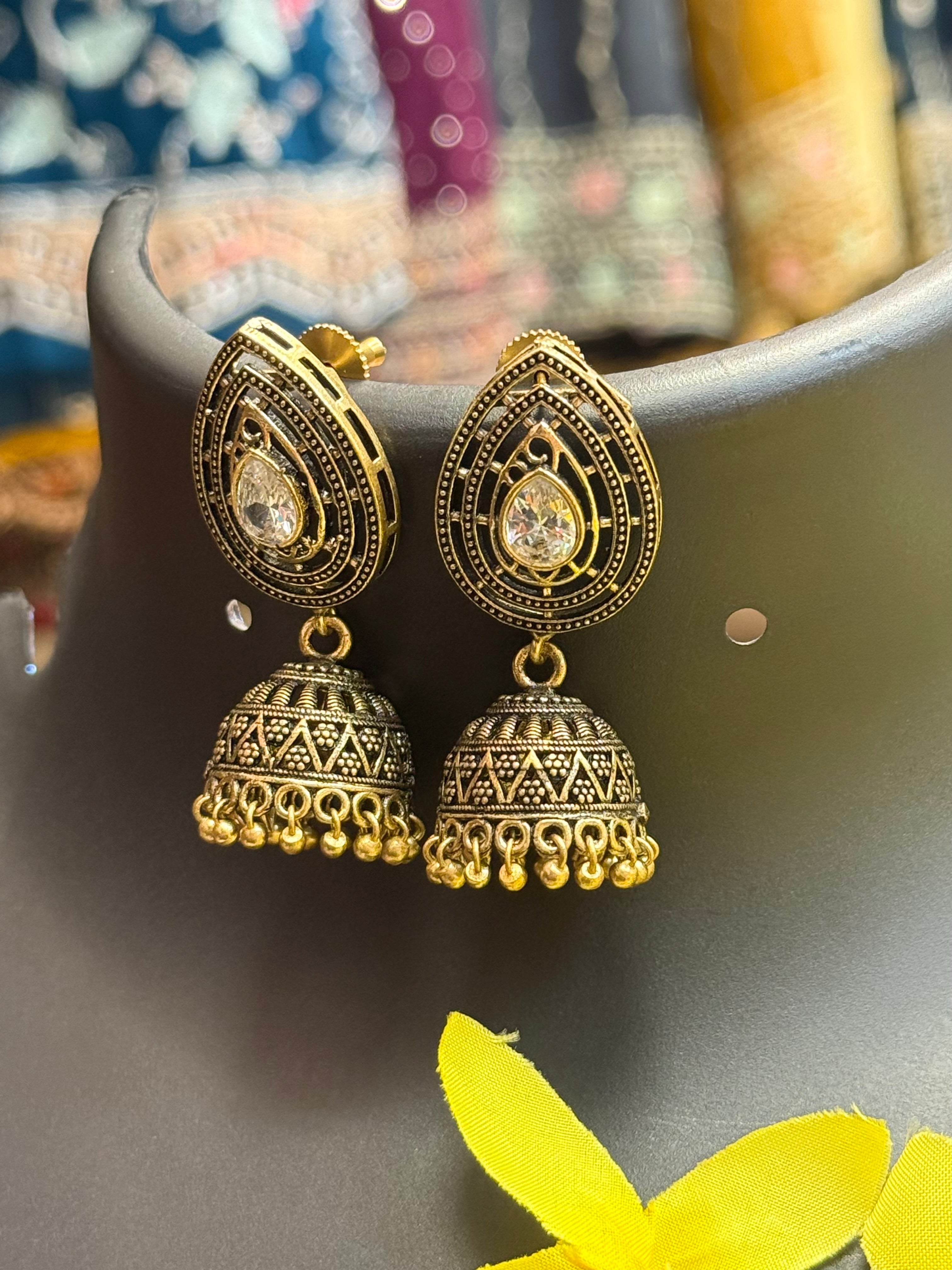 Copper Jhumkas/Earrings