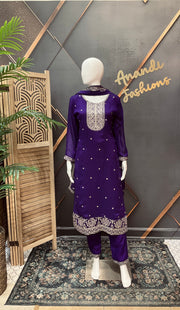 Women’s Purple Party Wear Kurti set