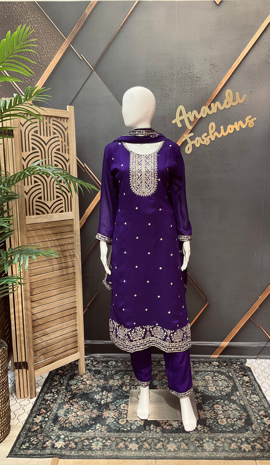 Women’s Purple Party Wear Kurti set