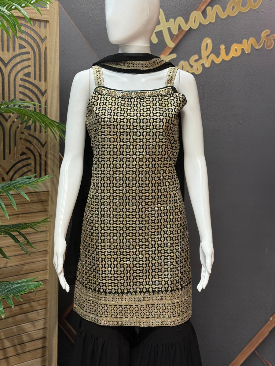 Teenage Girls - Black Sharara set