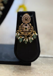 Antique Finish - CZ Work Long Haram/Necklace set