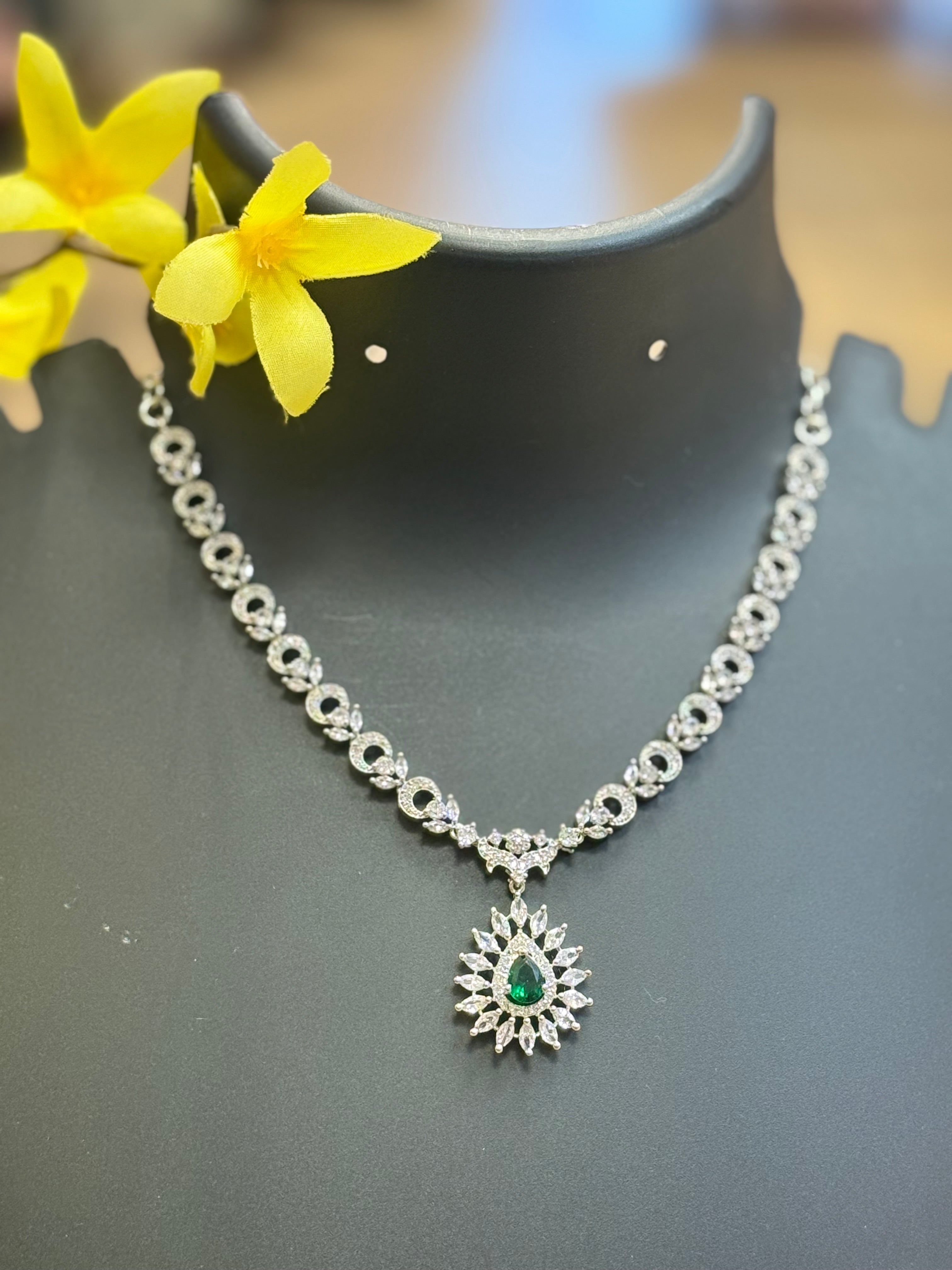 Silver Finish Necklace set