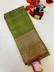 Budget Friendly Green Cotton Saree