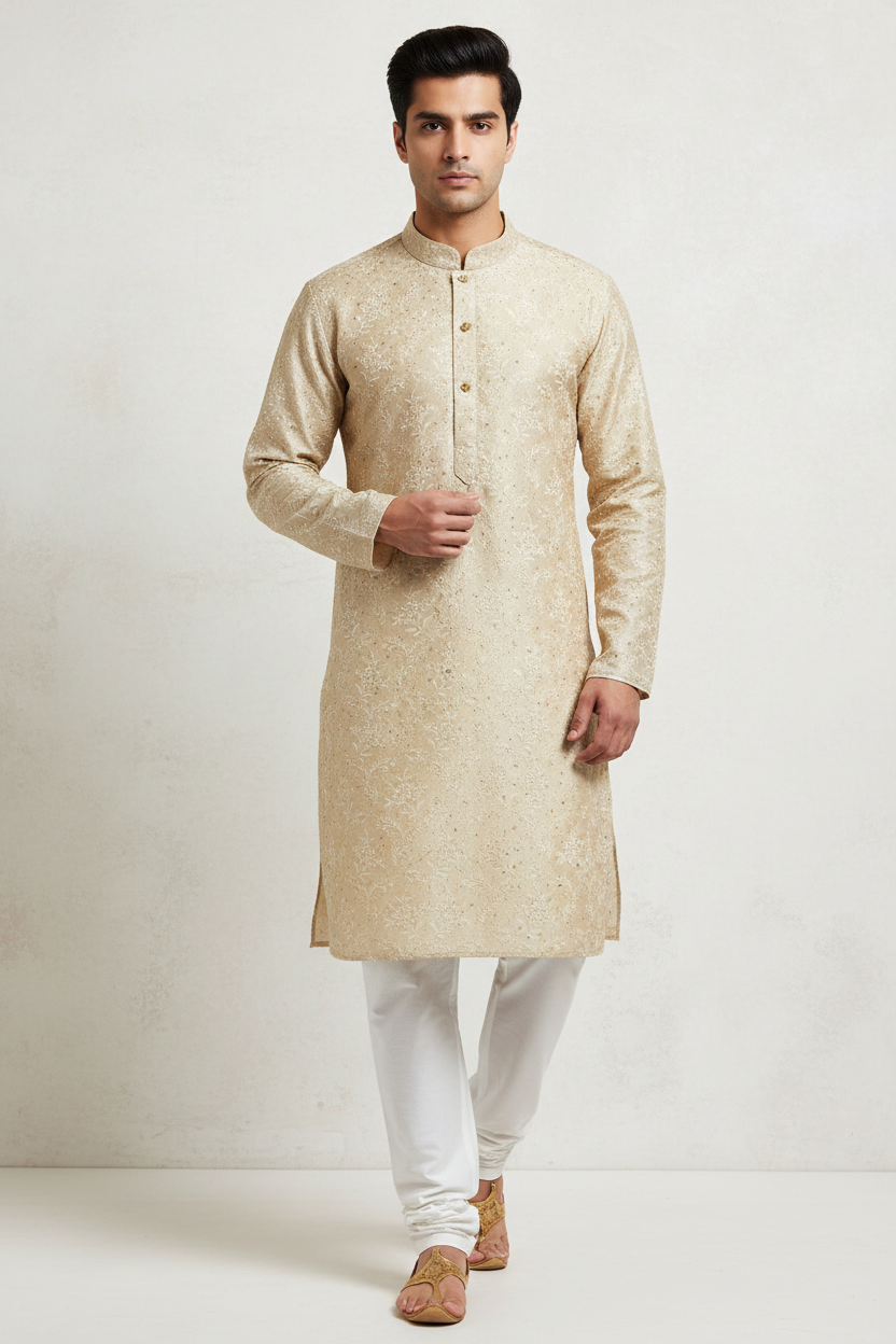 Mens Silk kurta set - Mens - Kurta Set - Anandi Fashions