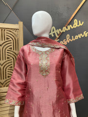 Women's Tissue Palazzo Embroidered Sharara Set
