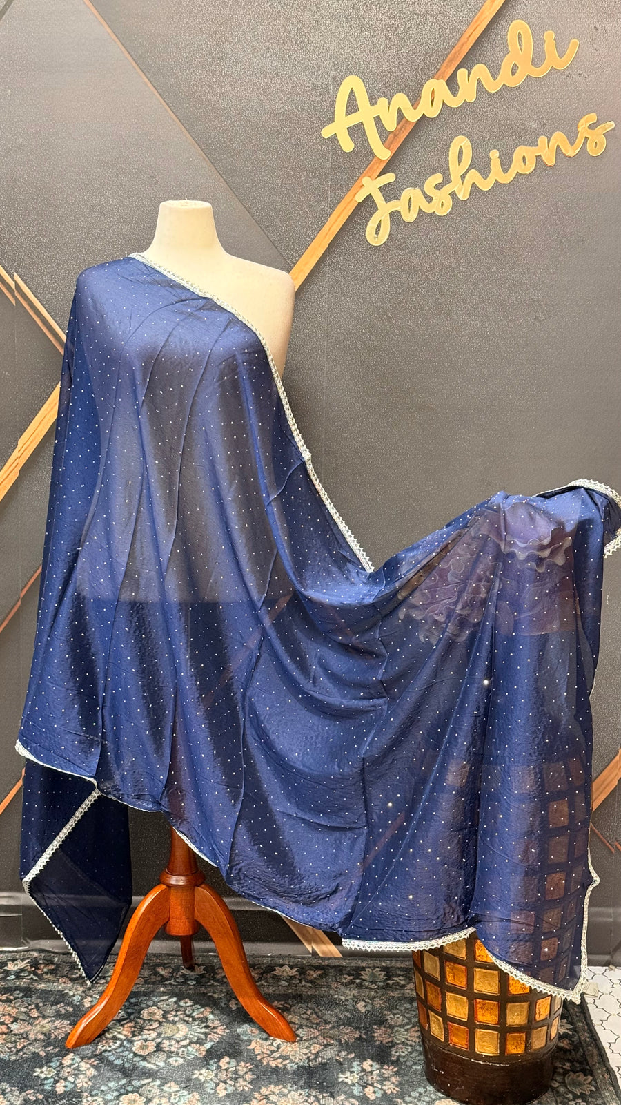 Satin Silk Dupattas with Silver Border